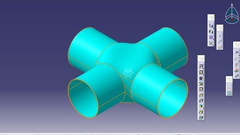 "Mastering Catia V5: A Step-by-Step Guide to Designing Four-Pipe Joints" #catiav5r20  @Free_cad_tutorial