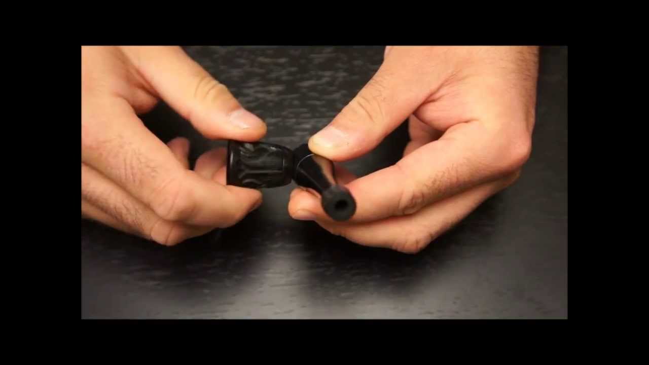 Hand Carved Ebony Wood Pipe - Wooden Smoking Pipe