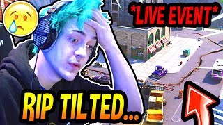 NINJA REACTS TO *LIVE* EARTHQUAKE *DESTROYING* TILTED TOWERS! (CRAZY!) Fortnite EPIC &amp; SAD Moments