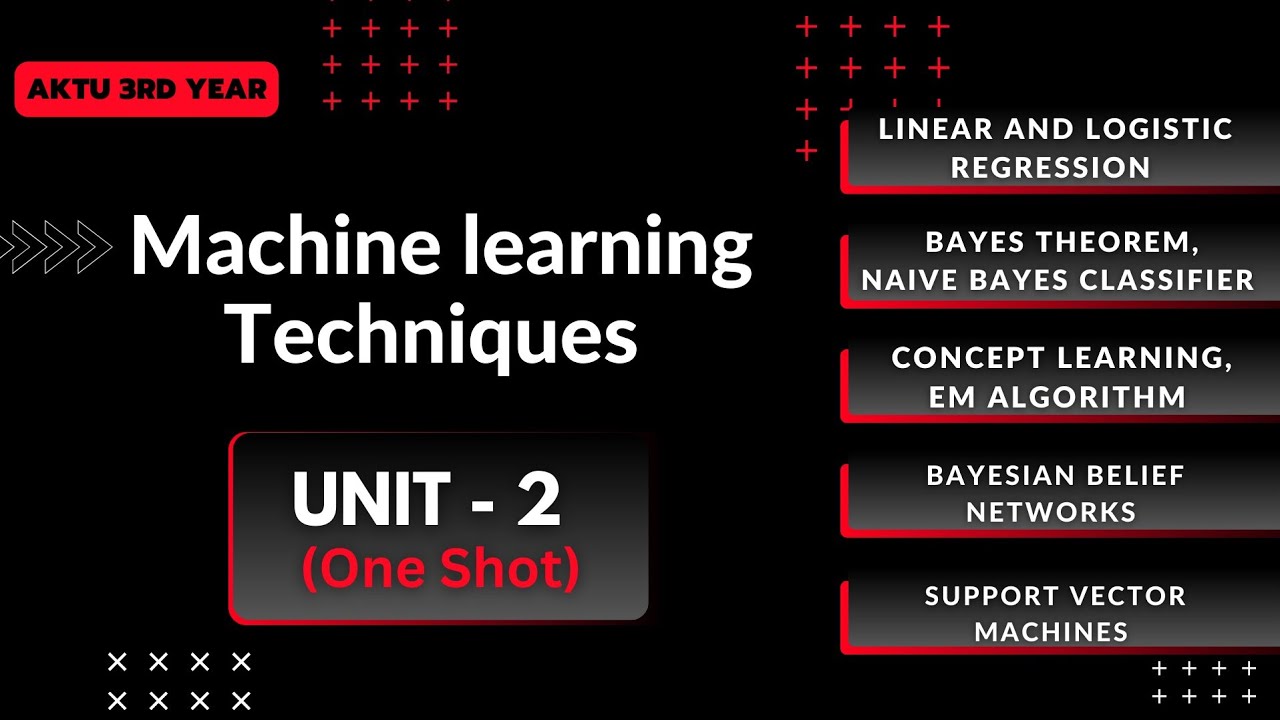 #2 Machine Learning Techniques (Unit-2) OneShot || AKTU (Btech 3rd year ...