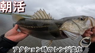 朝活河川K2R112 アクション時のレンジ変化