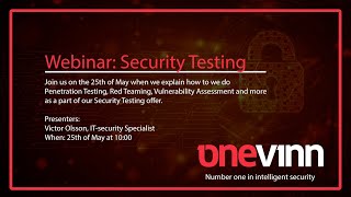 Celebrity Onevinn webinar: Security Testing Wealth