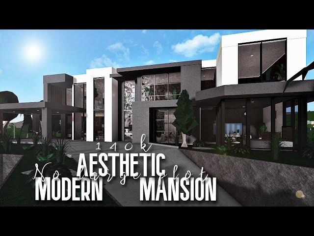 Warm Hillside Modern Mansion- 100k( No Large Plot) Tour and speed build on  my yt channel : justkely @bloxburg_decals_prestox…