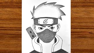 Easy Kakashi Drawing | How to Draw Kakashi Hatake Step by Step | Anime Drawing for Beginners