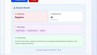 AI text analyser