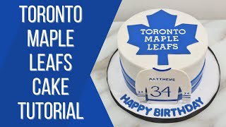 How To Make A FONDANT TORONTO MAPLE LEAFS Cake | Toronto Maple Leafs Cake Tutorial|TML Cake Tutorial