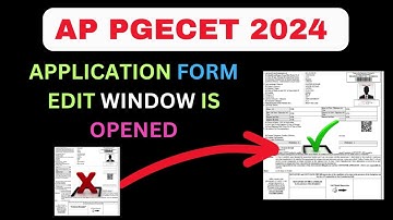 How to EDIT AP PGECET  2024  Application | Edit AP PGECET 2024 application form mistakes|AP PGECET