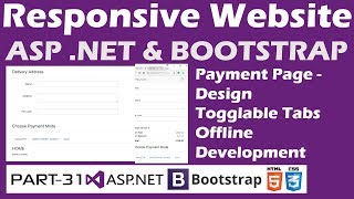 Responsive Website-ASP.NET&Bootstrap-Part 31-Online Shopping Site-Payment Page Design-Togglable Tabs