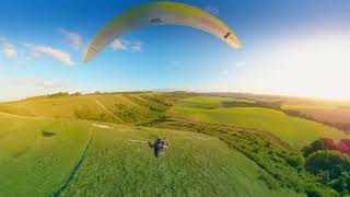 Cinematic Low Flying Paraglider!