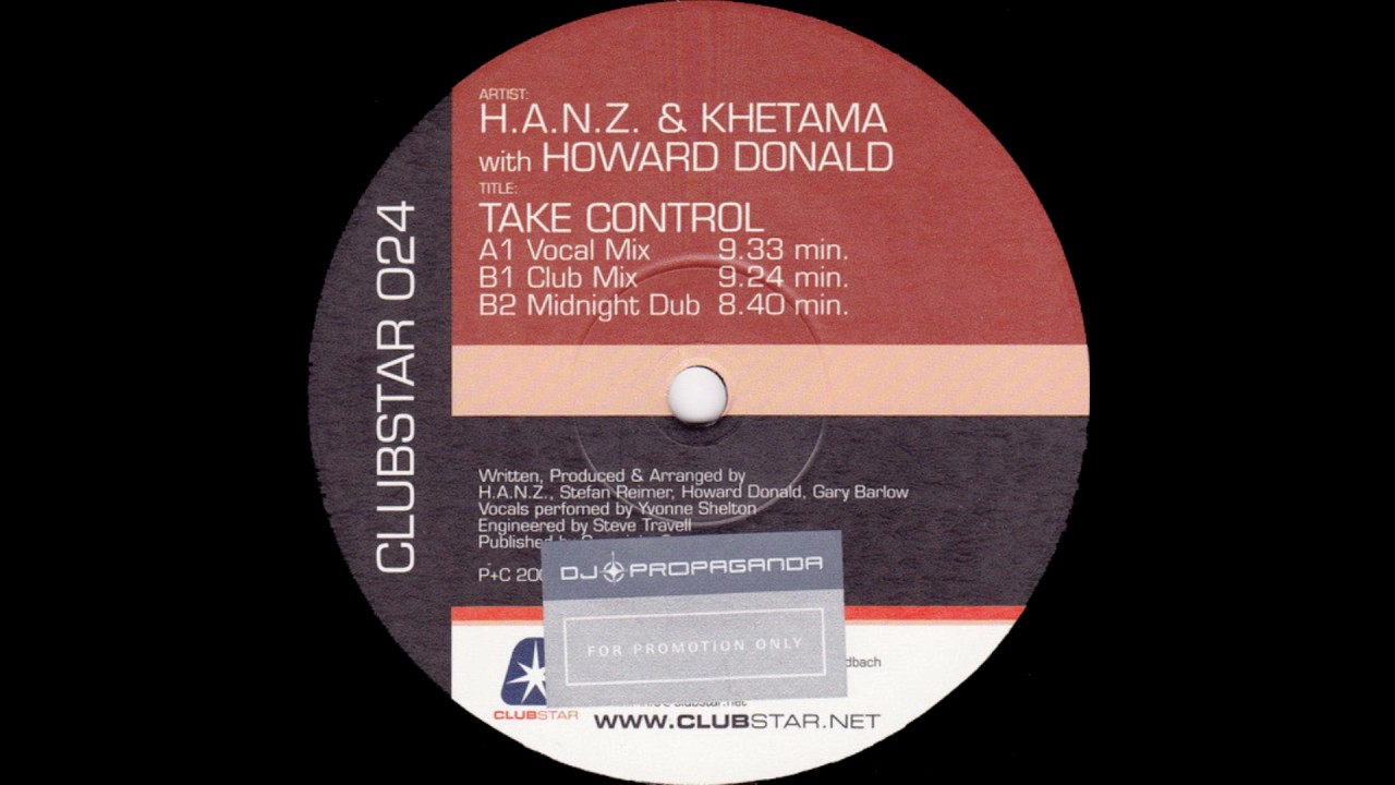 Guarda H.A.N.Z. & Khetama with Howard Donald - Take Control (Midnight Dub) su YouTube Guarda H.A.N.Z. & Khetama with Howard Donald - Take Control (Midnight Dub) su YouTube
