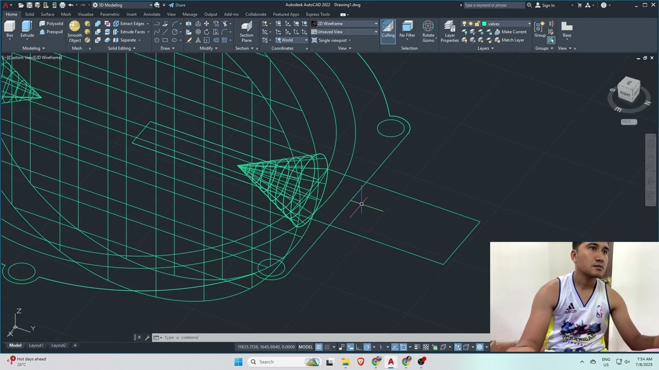 Butterfly Valve in Autocad