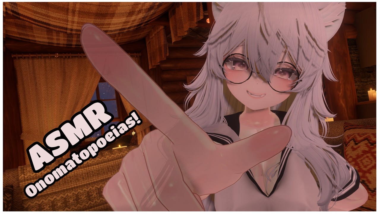 【ASMR Vrchat】Onomatopoeias ASMR with Catgirl!  ♥ Whispering ♥ Visual Asmr