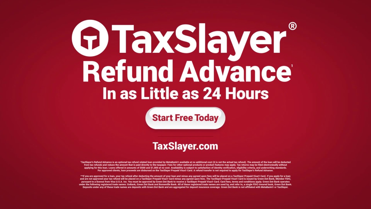 TaxSlayer Commercial "Refund Advance" Efile Taxes YouTube
