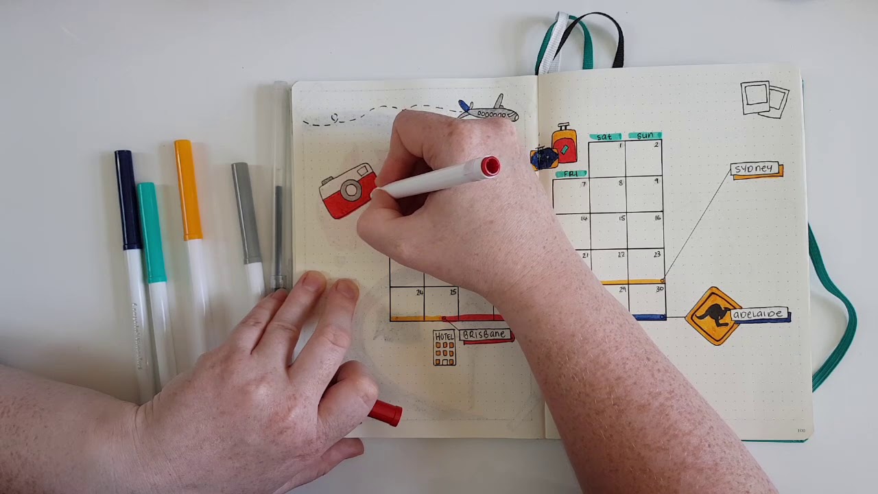 PLAN WITH ME | Travel Theme | June 2019 | Bullet Journal Setup