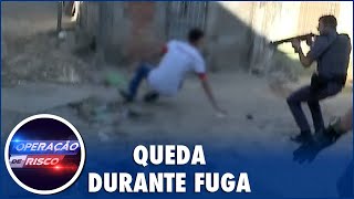 Suspeito escorrega durante fuga e acaba sendo preso