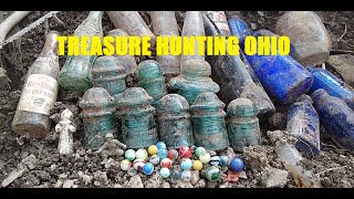 Treasure Hunting Ohio - Marbles Everywhere - Bottle Digging - History Channel - Antiques