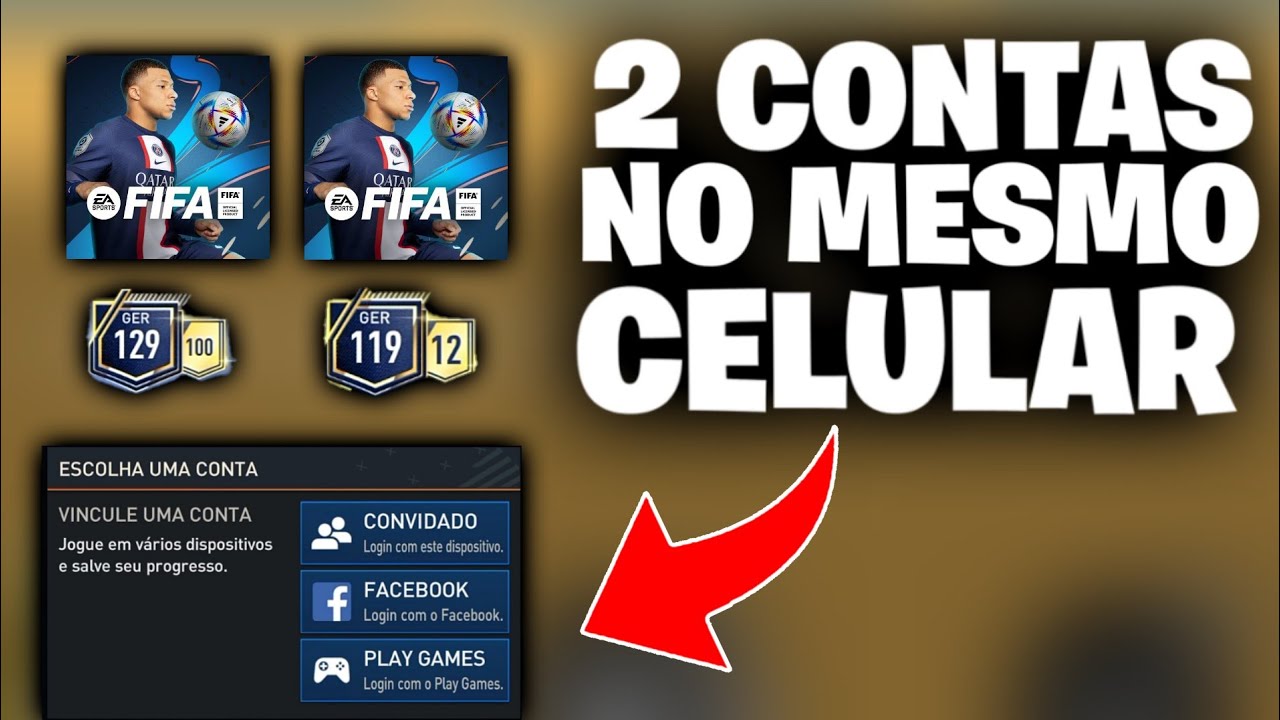 2 MÉTODO INFALÍVEIS! COMO TER 2 CONTAS DE FIFA MOBILE NO MESMO CELULAR ...