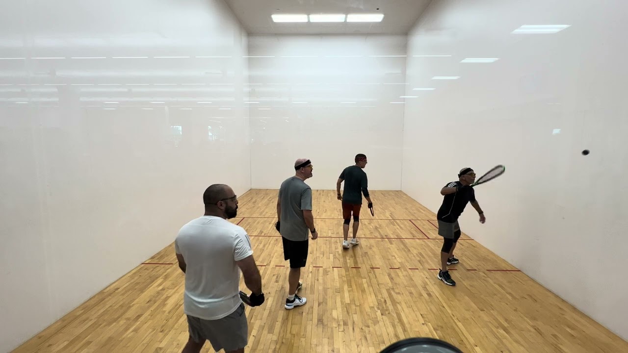 06.03.2024 g3/3 Amir/Brandon💪 vs. Alex/Ivan doubles racquetball at LAF Austin Texas.