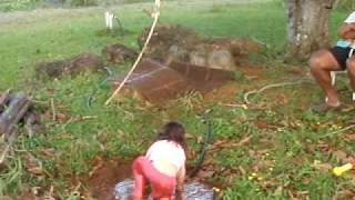 T swings into mud puddle