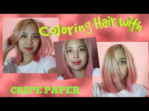 Como cor do cabelo com papel crepe ???