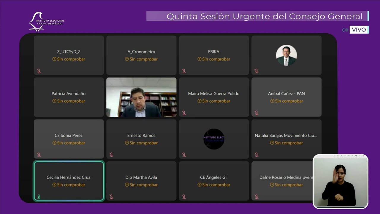 QUINTA SESIÓN URGENTE DEL CONSEJO GENERAL