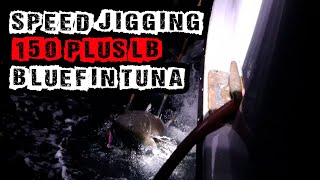 LANDING A 150LB BLUEFIN ON A SPEED JIGGING ROD ON THE FREEDOM SPORTFISHING