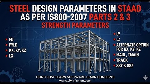 Steel Design Parameters in STAAD As per IS 800:2007 Part 2 | Strength Parameters