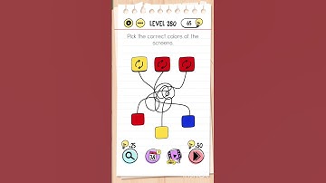 Brain Test: Level 280. Pick the correct colors at the screen. #brainteasers #games #braintest