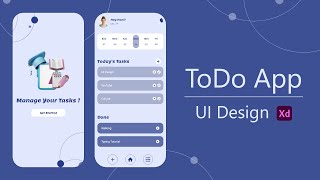 To-do App UI Design Tutorial | Adobe XD  #ui #uidesign