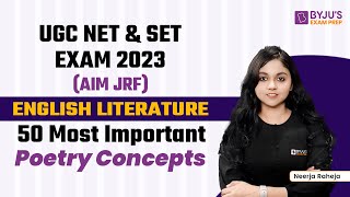 UGC NET English Literature 2023 | 50 Most Important Poetry Concepts | Neerja Mam screenshot 1