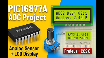 🔴Analog Sensor Interfacing with PIC16F877A | ADC Reading on LCD | Proteus + PIC C Compiler