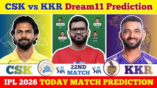 CSK vs KKR Dream11 Prediction| CSK vs KKR Today Match Prediction| IPL 2026 Match 22 screenshot 3