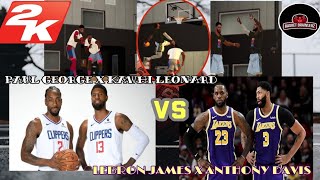 PAUL GEORGE X KAWHI LEONARD VS ANTHONY DAVIS X LEBRON JAMES | 2-ON-2 EPIC BATTLE NBA2K