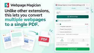 Convert Multiple Webpages into One PDF | Webpage Magician Chrome Extension screenshot 3