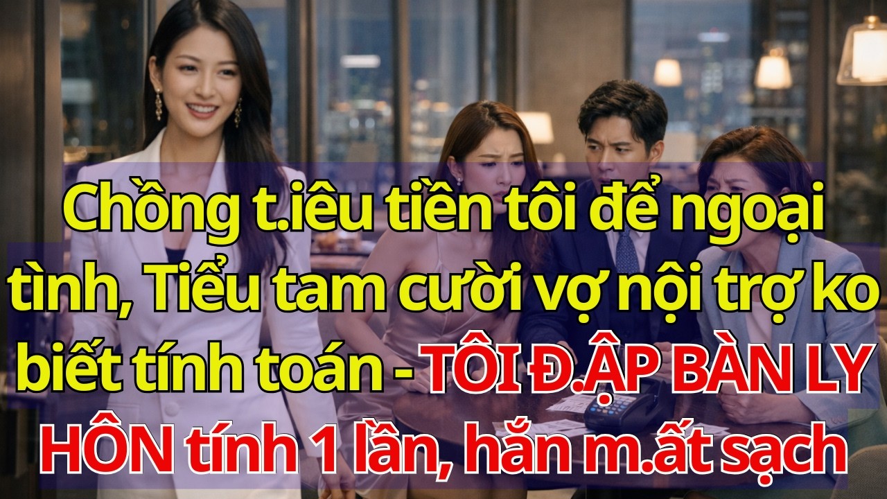 Chồng t.iêu tiền tôi để ngoại tình, Tiểu tam cười vợ nội trợ ko biết tính toán - TÔI Đ.ẬP BÀN LY HÔN
