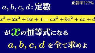 単に係数比較していいのか？【恒等式の謎】