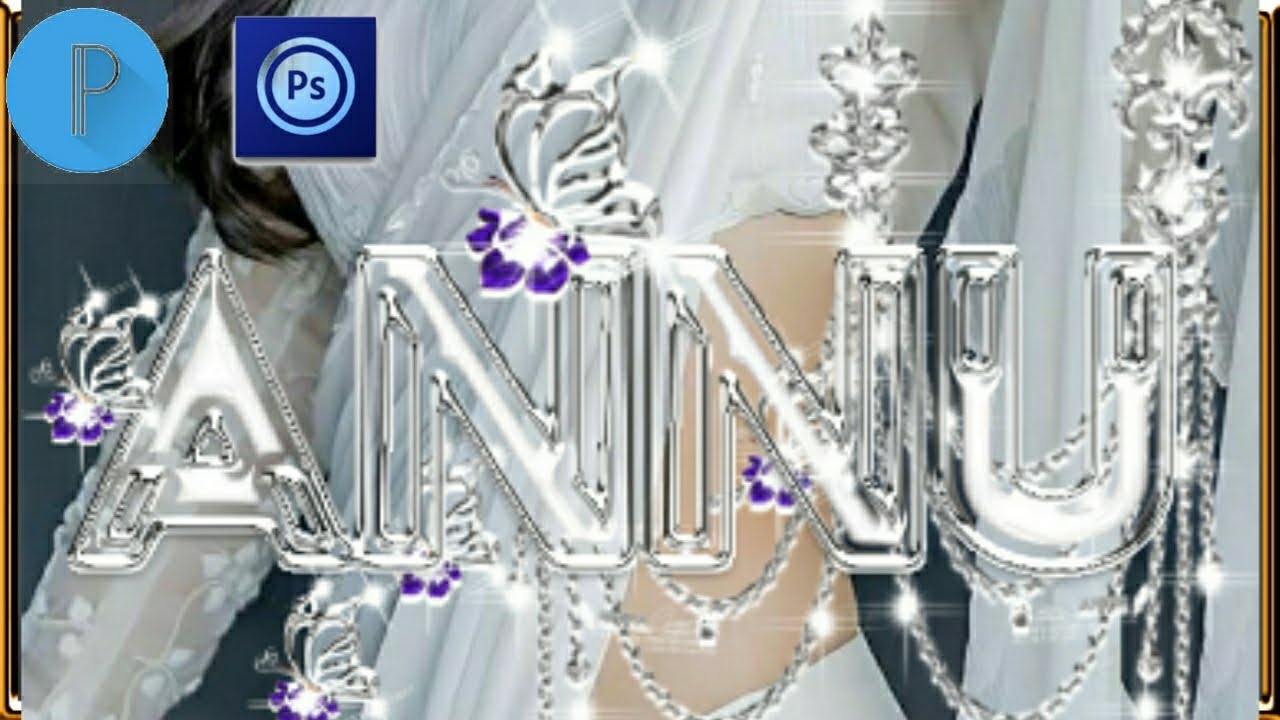 Latast water Glass font Editing,To Make Stylish Glass Font Editing on Ps Touch