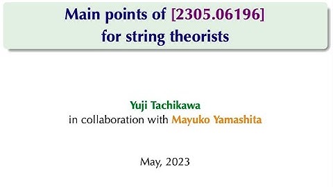 Main points of 2305.06196 for string theorists