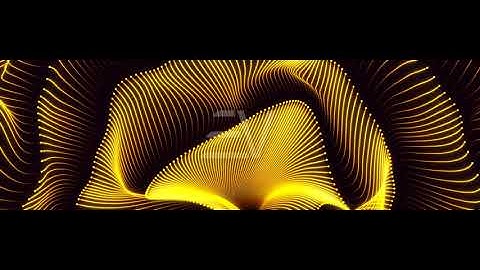 Motion Graphic - Abstract Line Ripple Flow Golden Loop Footage Background
