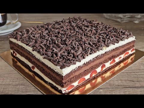 حلوى الكريم الغابة السوداء سهلة عمرك تستغناي اعليها في مناسباتك