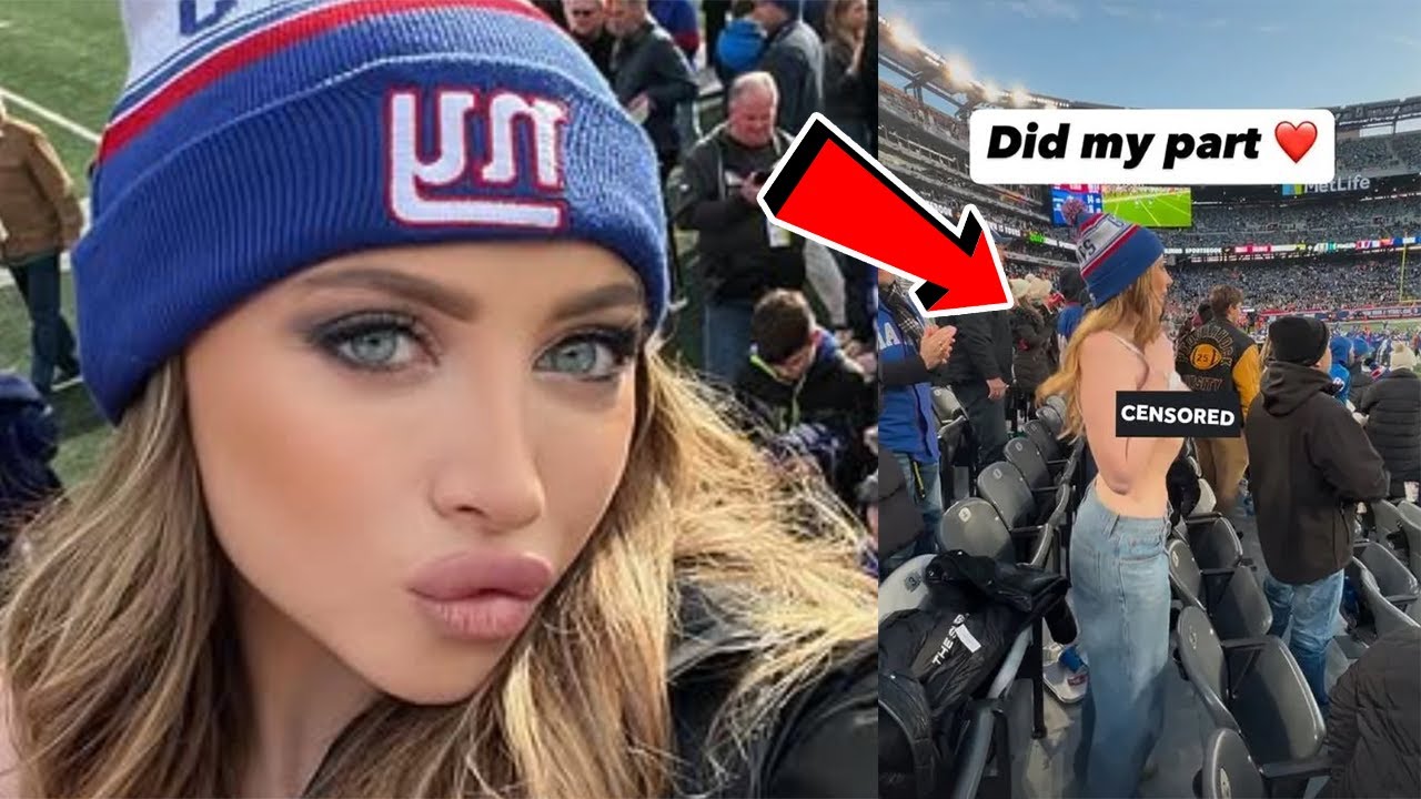 NFL fans in SHOCK after OnlyFans model FLASHES everyone at game