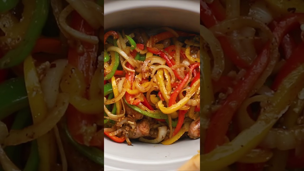 MOUTHWATERING Crock Pot Italian Sausage and Peppers 