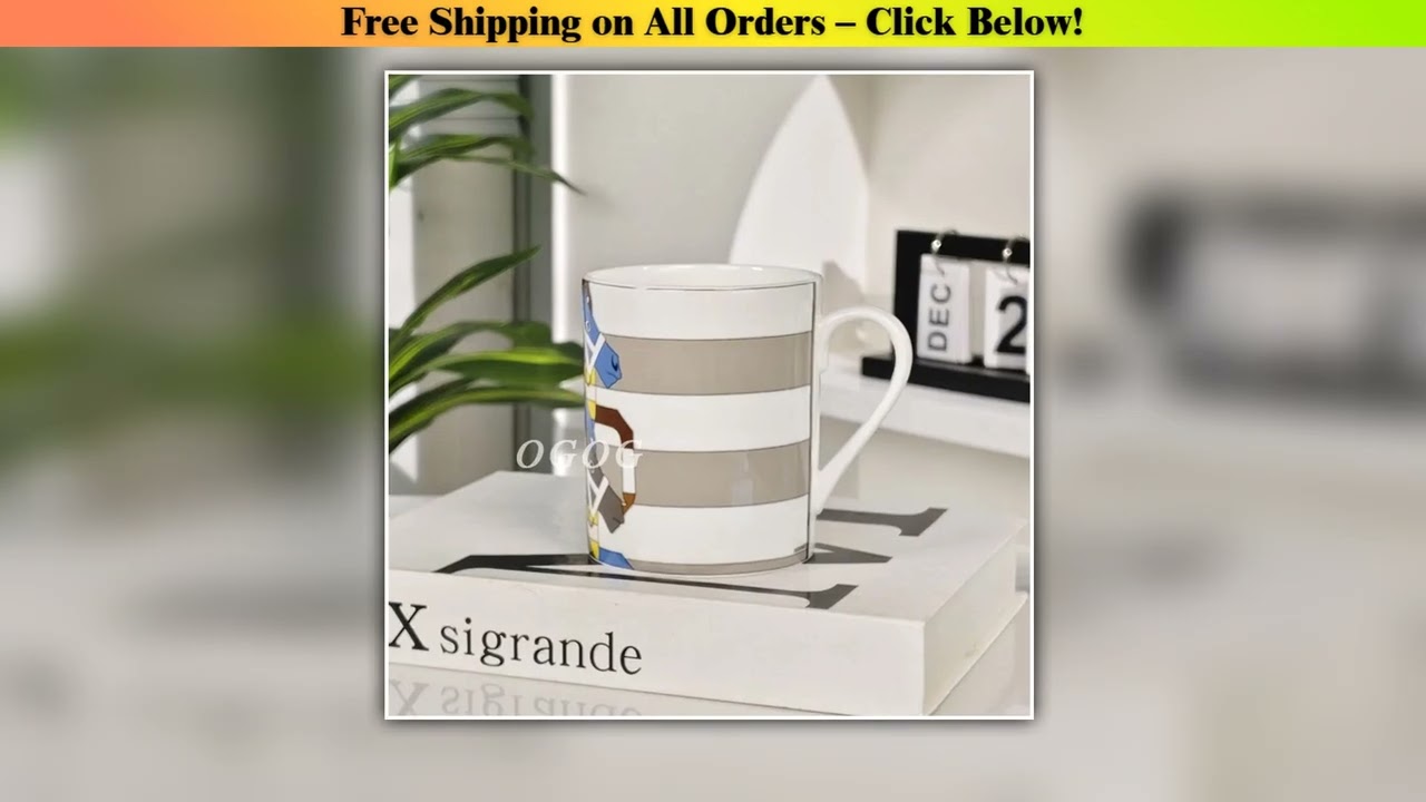 3 Piece Bone China Mug Set Modern Minimalist Ceramic Cups for Coffee Tea Office & Home Perfect for