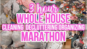 EXTREME CLEAN WITH ME MARATHON // OVER 3 HOURS OF CLEANING MOTIVATION // BECKY MOSS