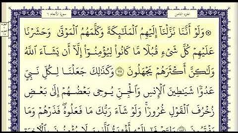 سورة الأنعام الصفحة 142 من الاية 111 الى 118 عبدالباسط عبدالصمد مجود
