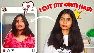 How I Cut HAIR Cut at Home ?‍♀️| Super Easily | LAYER HAIR CUT | That Smiley Girl