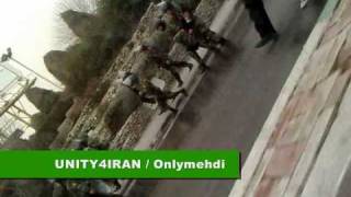 Iran Exclusive -Tehran 11 Feb 2010 Protest  Anti riot forces in street