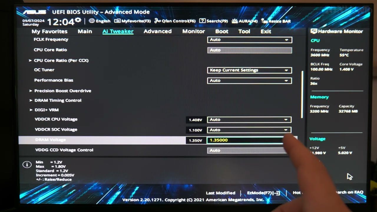 Asus Prime X570-P Bios DOCP Settings