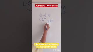 How to Add Fractions with Different Denominators | LCM Method Explained #Shorts
