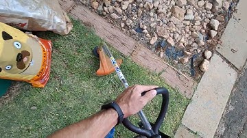 Stihl FS45 trimmer 2 minutes of operating the machine. #michaelstoolbench #stihl #gardenequipment